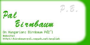 pal birnbaum business card